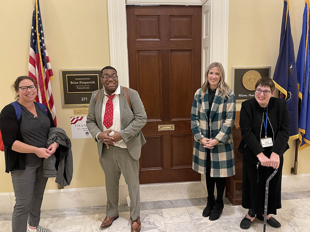 Institute on Disabilities staff outside DC office of PA Rep. Brian Fitzpatrick