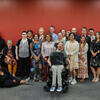 Graduating cohort poses together for a photo